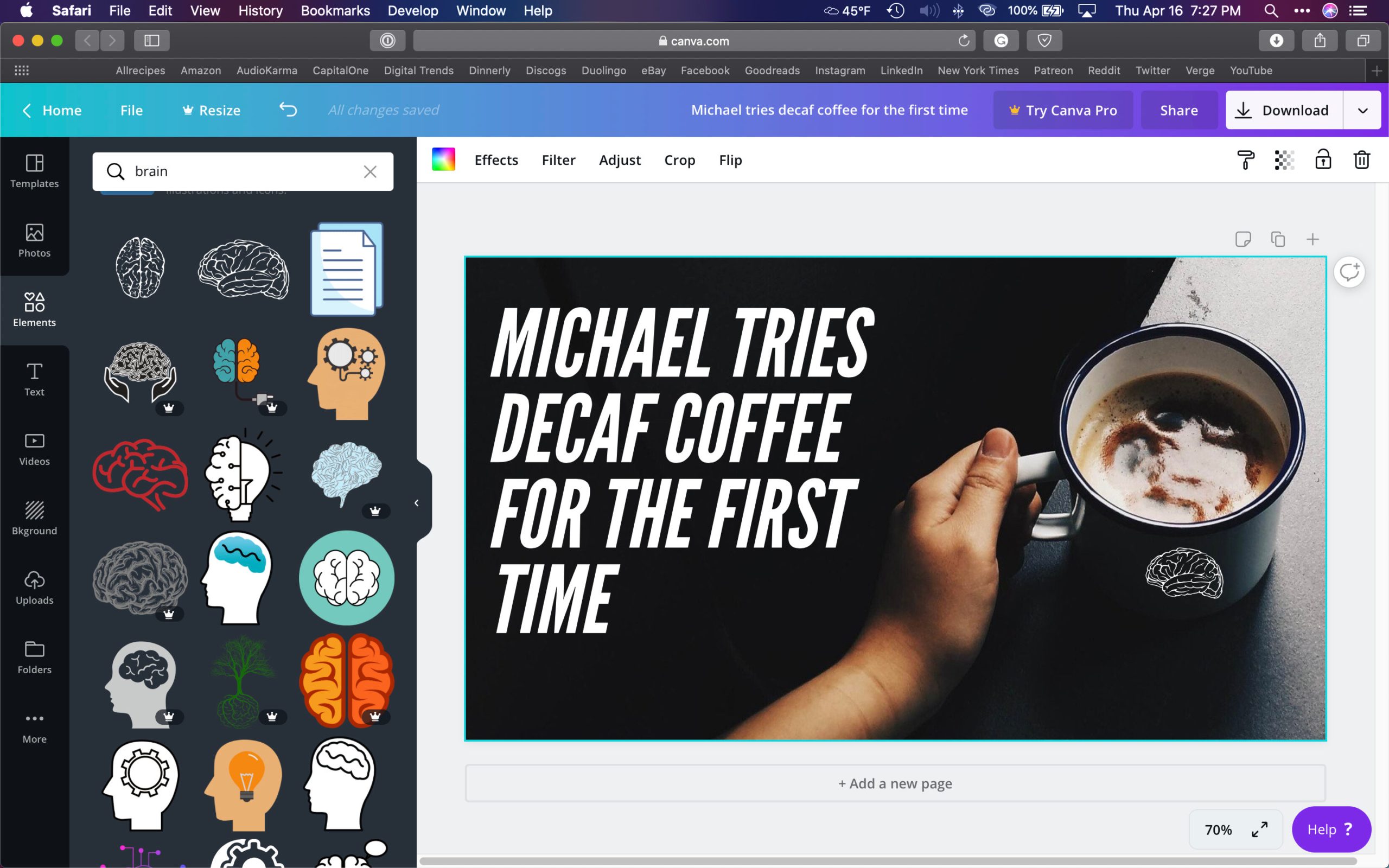 Canva Elements Options