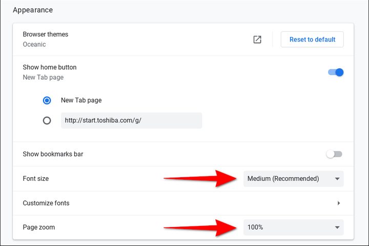 Chrome Change Font Size and Zoom