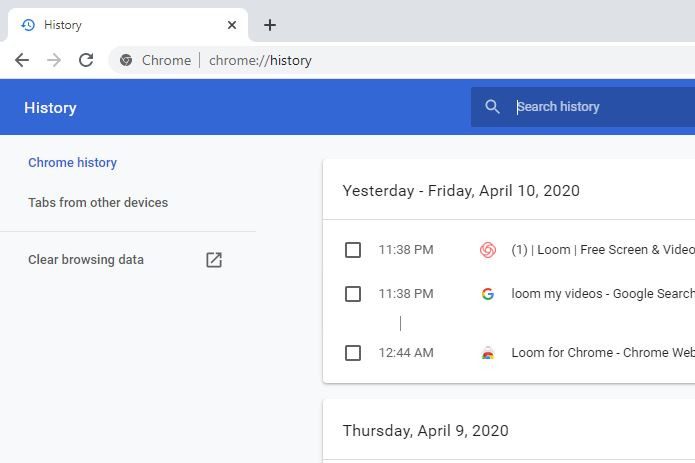 Image of Goog Chrome History