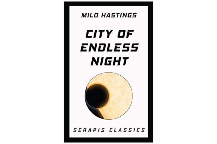 Picture shows the cover for City of Endless night, which is white, with the book title and author name in a black font. Below the author name and book title is a circle