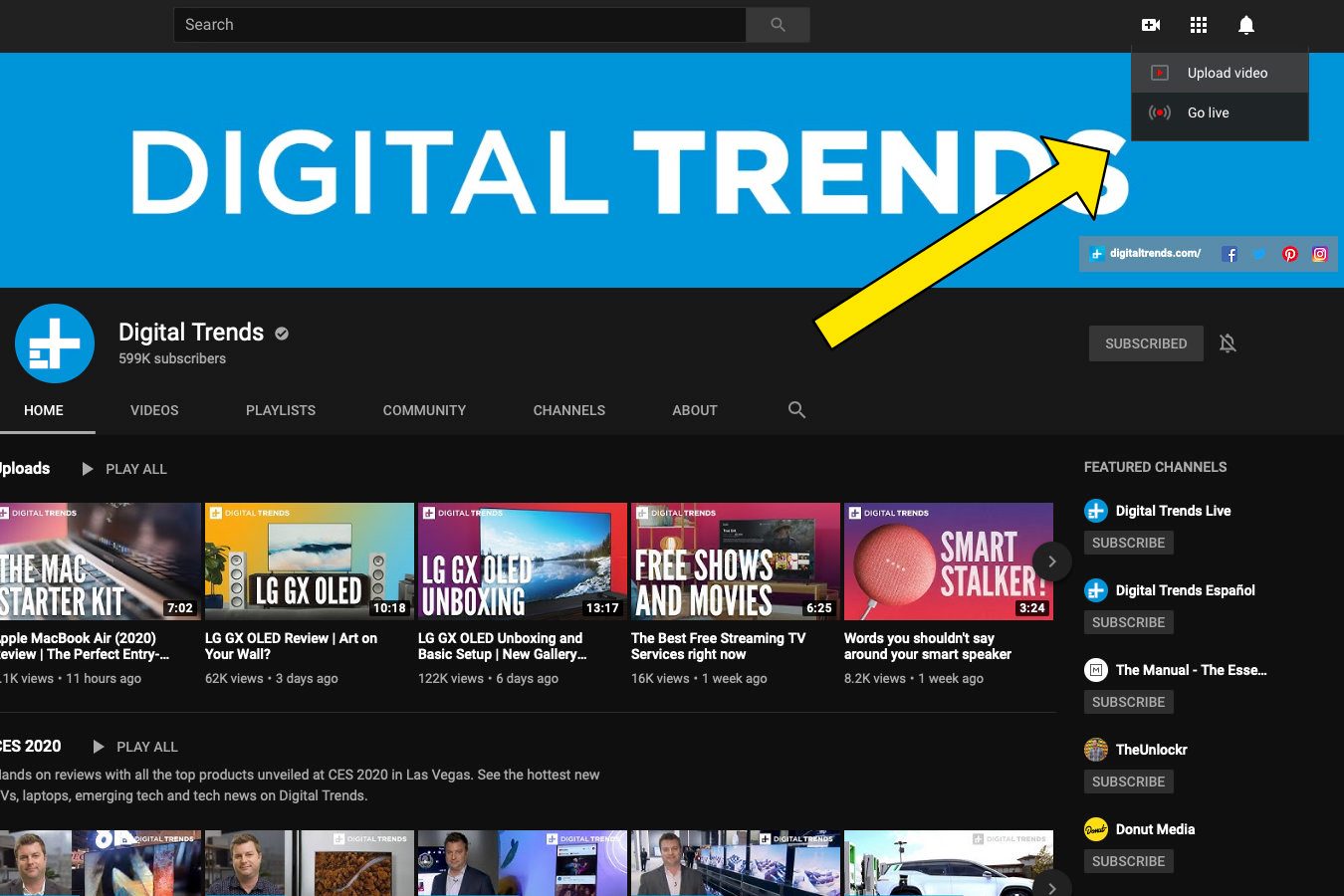 Uploading your YouTube thumbnail