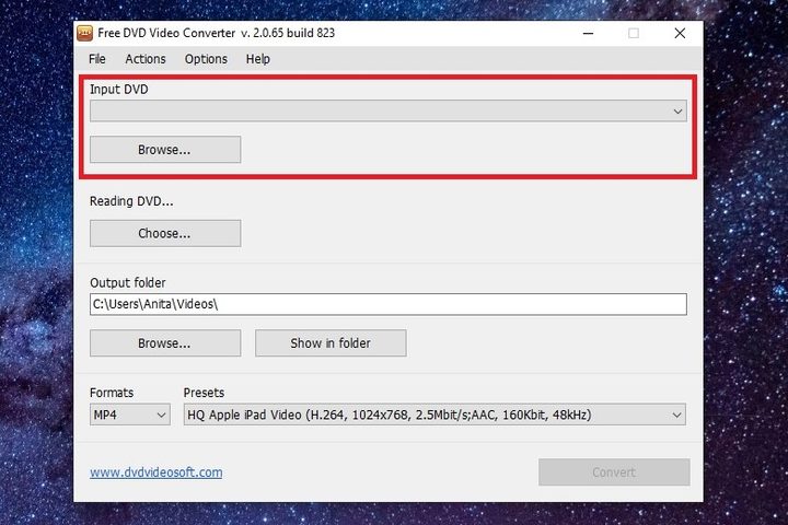 dvd converter screenshot