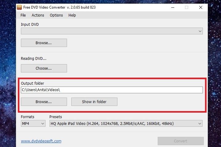 dvd converter screenshot