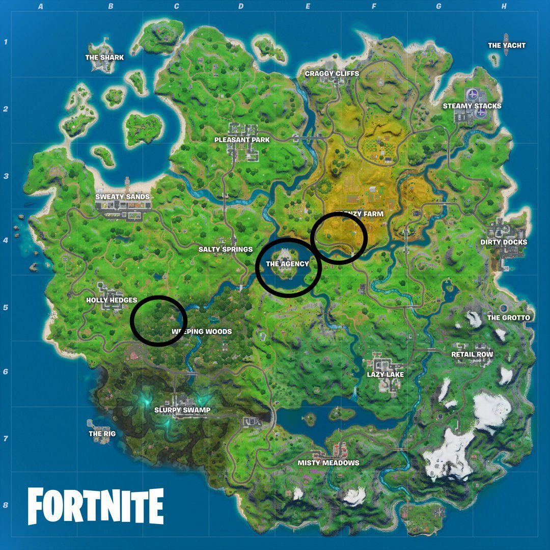 Fortnite Week 10 S2 Challenge Map