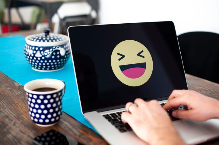 emoji on laptop