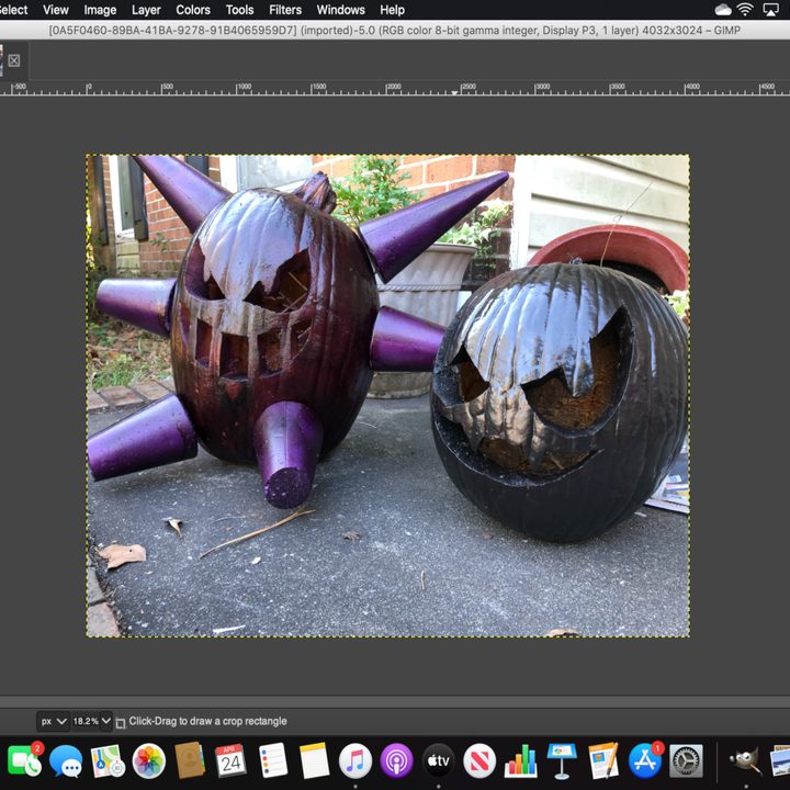 GIMP running on a Mac.