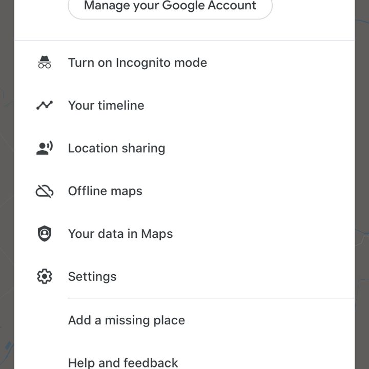 Google Maps Account Circle