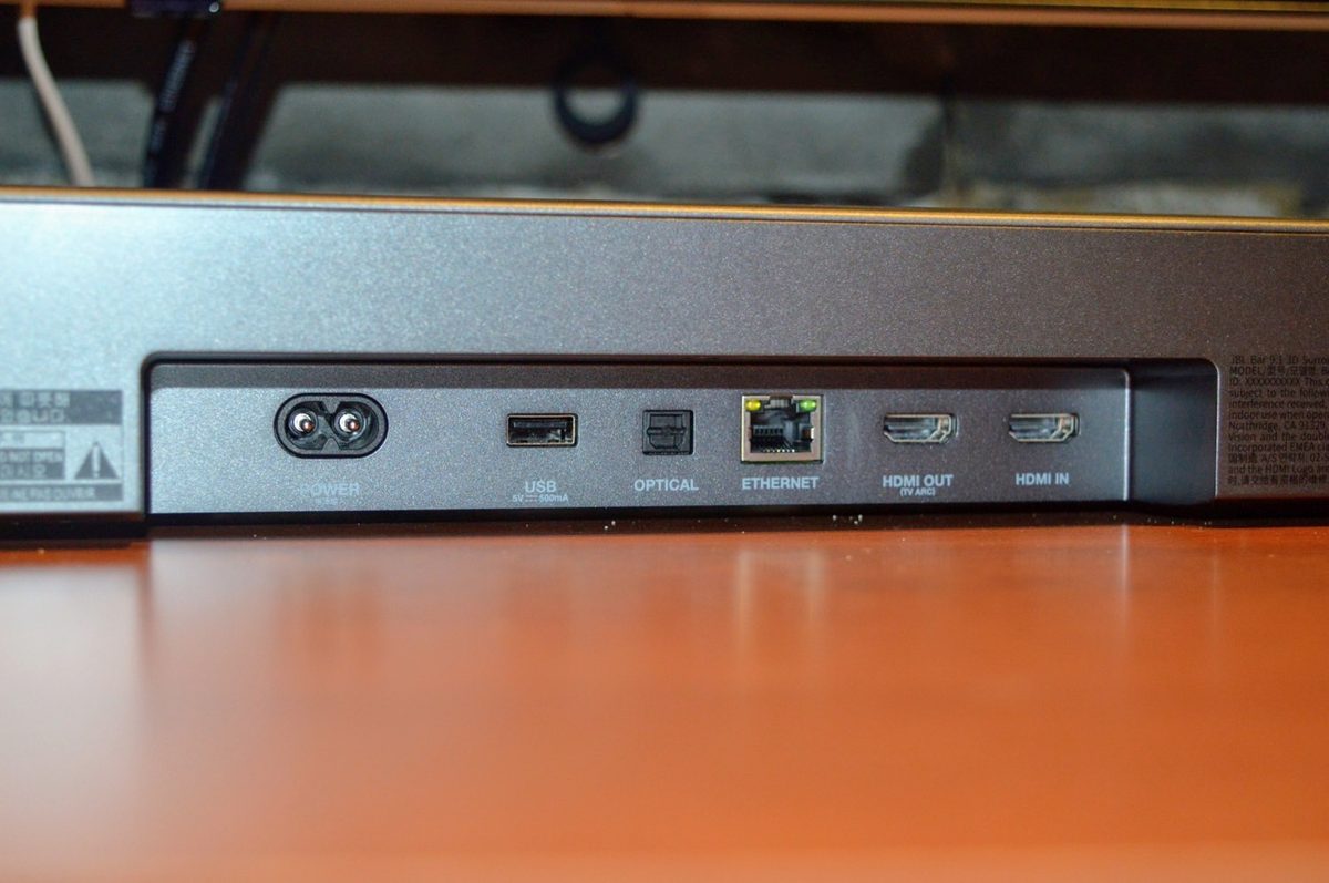 JBL Bar 9.1 Dolby Atmos Soundbar rear ports