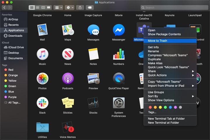 MacOS Uninstall Microsoft Teams