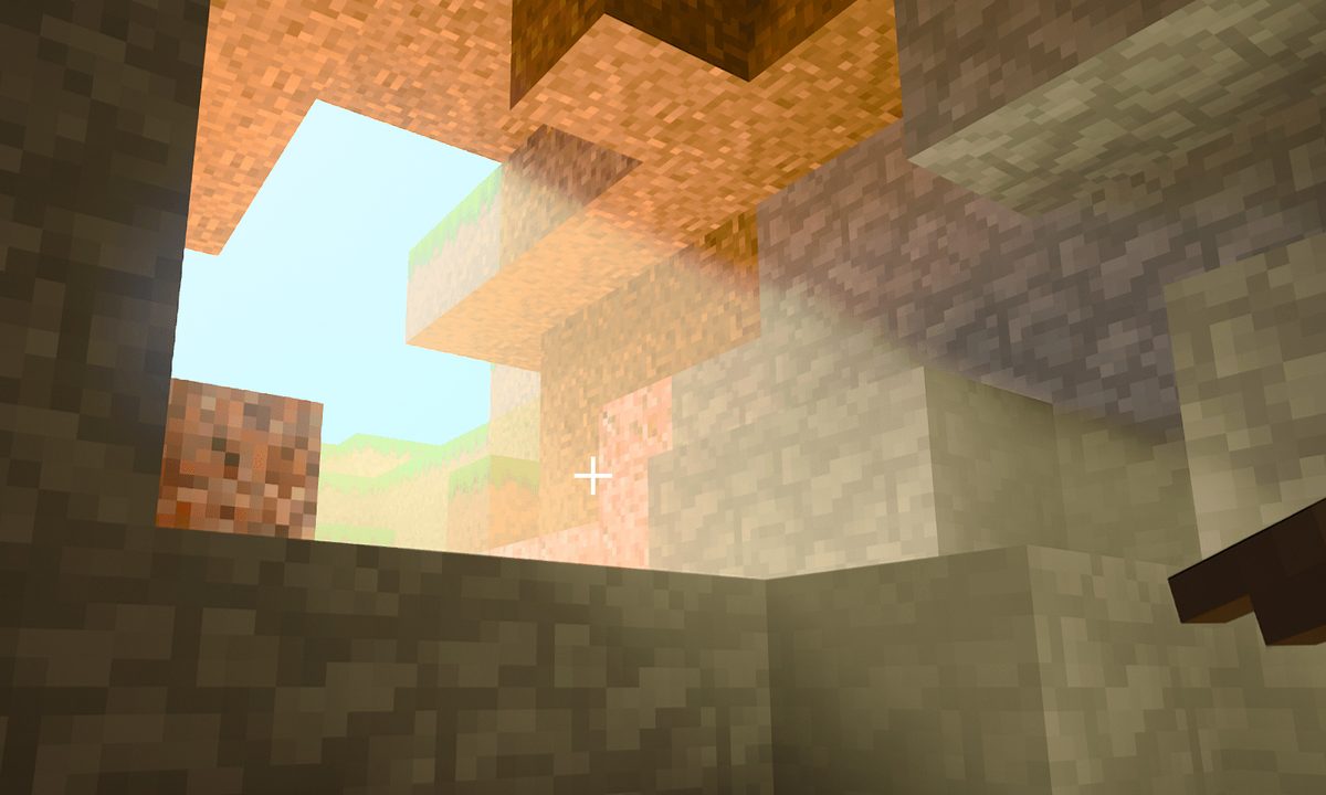 Ray tracing in Minecraft.