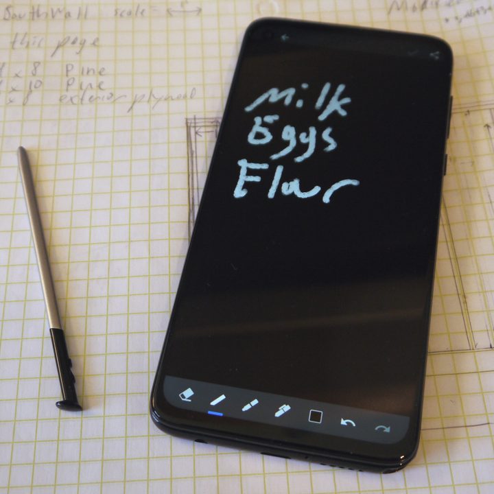 Motorola Moto G Stylus notepad.