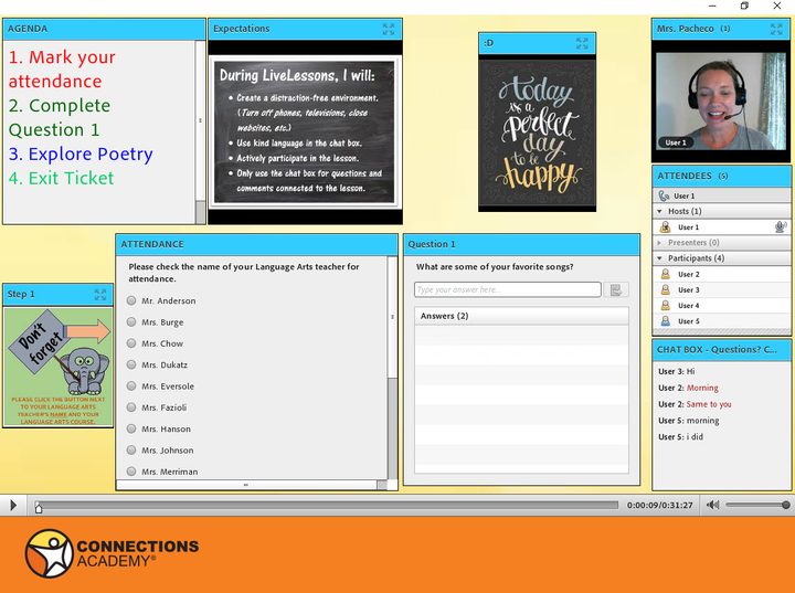 The Connections Academy platform.