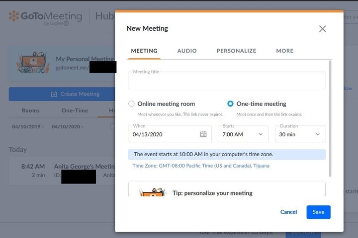 GoToMeeting New Meeting screenshot