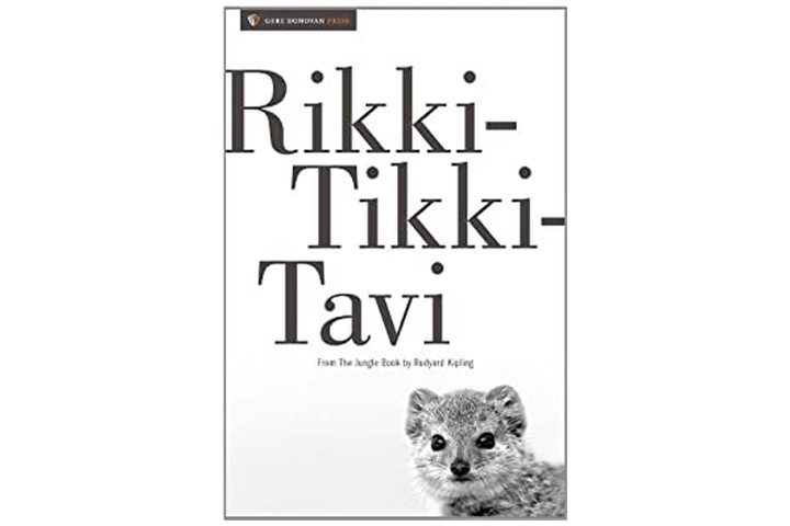 Picture is of the book cover which features the title in large black font on a white background, with the author's name in a smaller font underneath. There's also a picture of a weasel in black and white to the bottom right corner