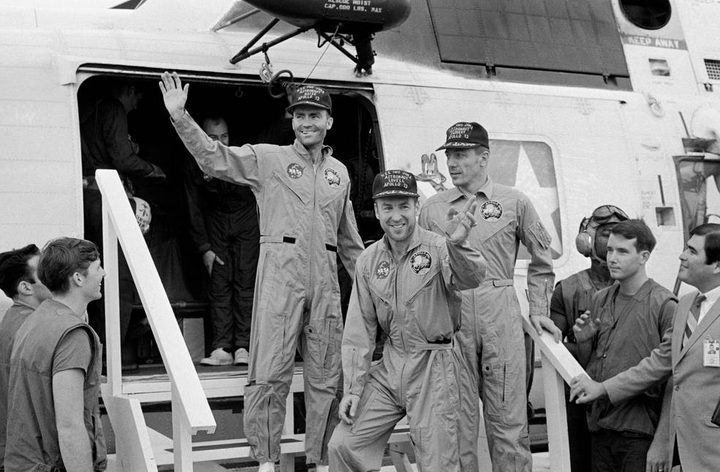 The crewmembers of the Apollo 13 mission