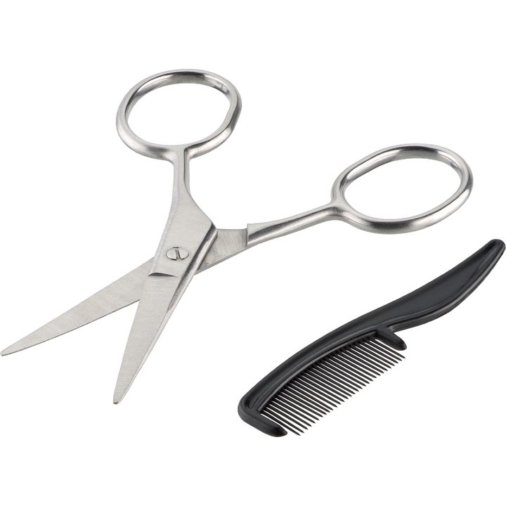 scissors and comb