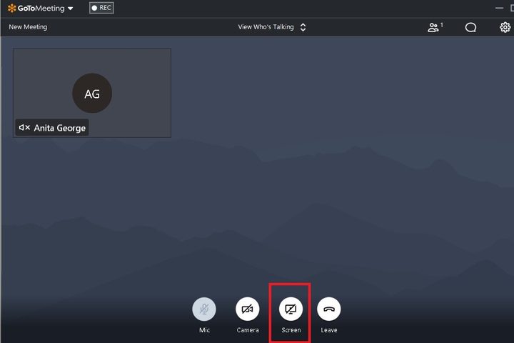 GoToMeeting Screen share