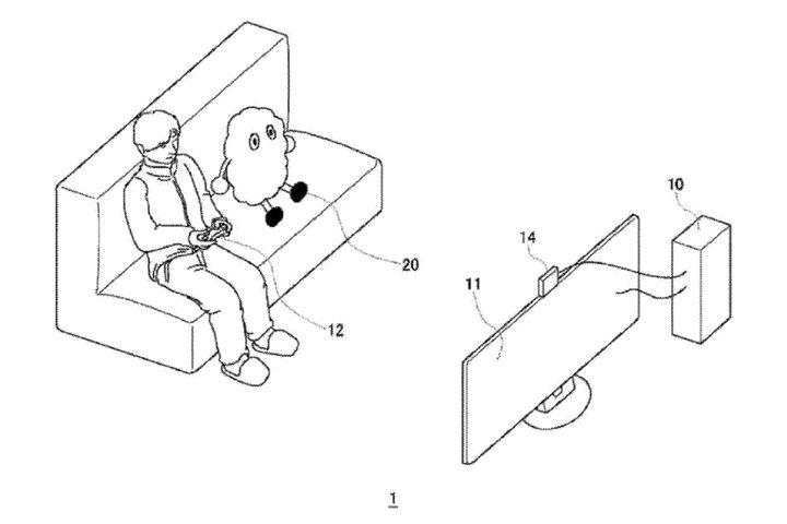 Drawing in Sony's patent for robot gaming companion