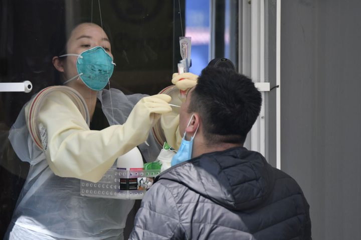 South Korea coronavirus test booth