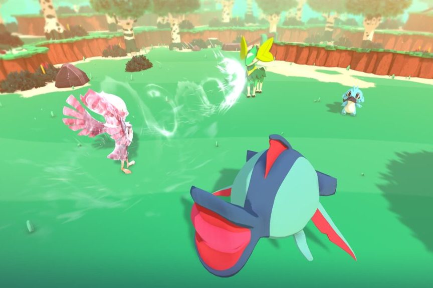 Creatures battle in Temtem