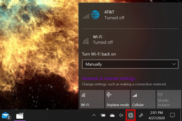 Windows 10 WiFi Off