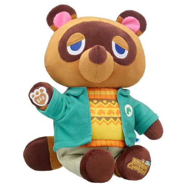 Animal Crossing Tom Nook Build-A-Bear on a white background.