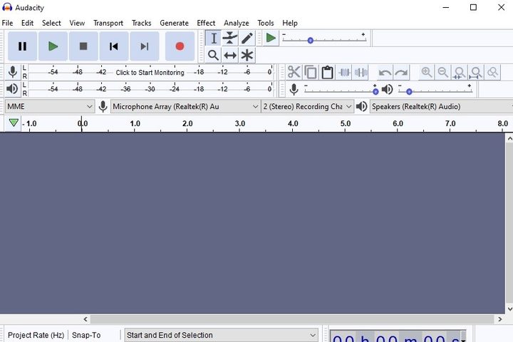 Audacity app screenshot