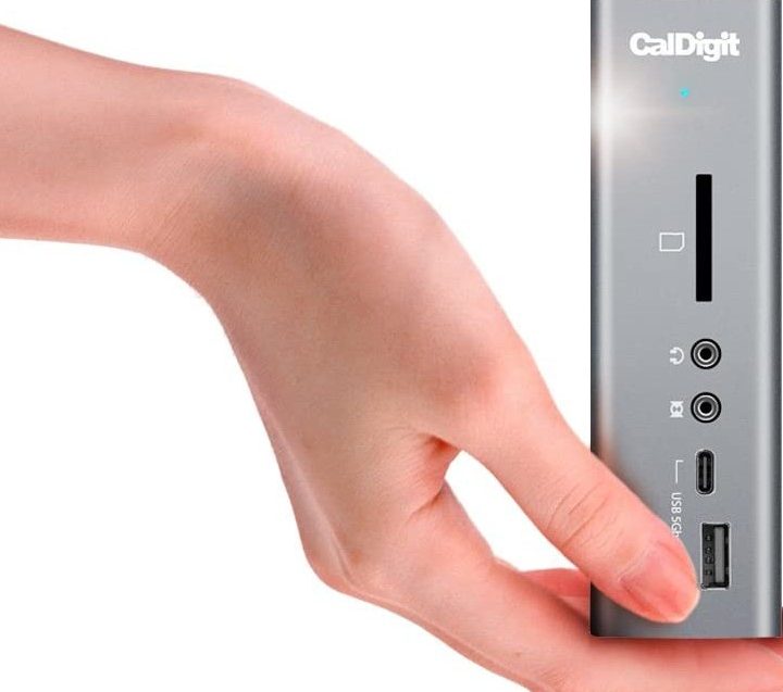The CalDigit TS3 Plus docking station.