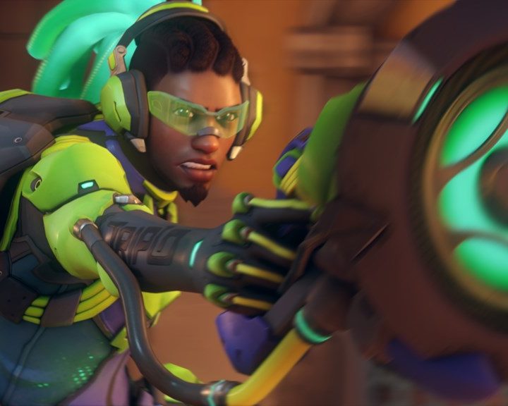 Lucio pointing his gun.