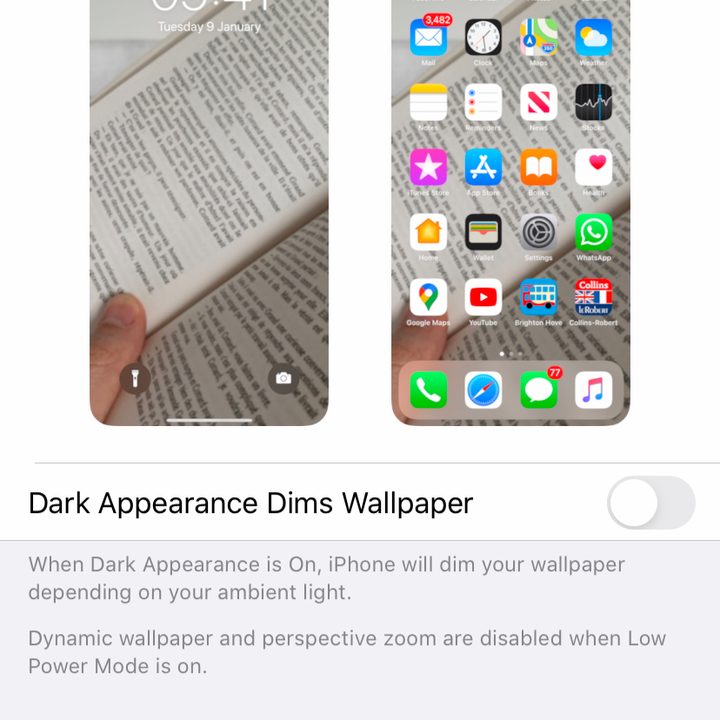 iPhone Wallpaper Settings