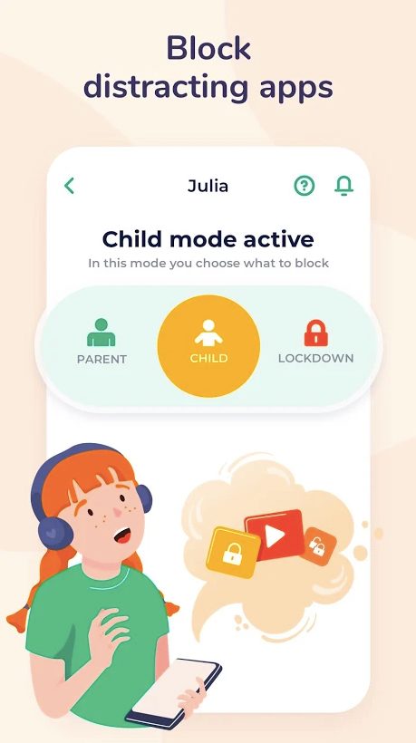 Kidslox app blocking