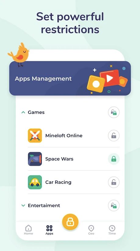 Kidslox app restrictions