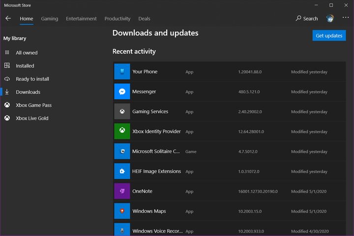 Microsoft Store Get Updates