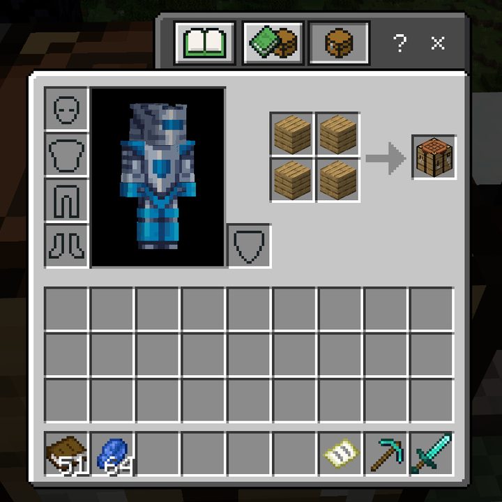 Minecraft Create Crafting Table.