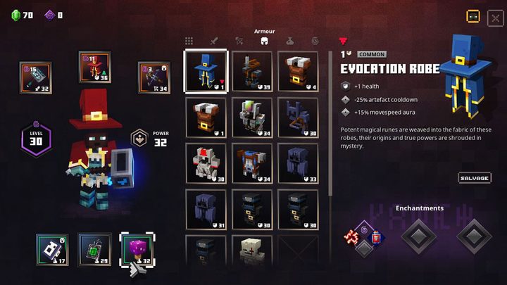 Minecraft Dungeons Evocation Robe drop locations
