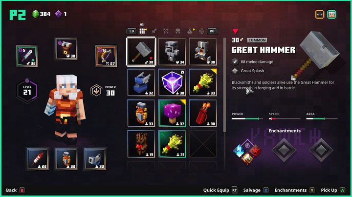 Minecraft Dungeons great hammer drop location