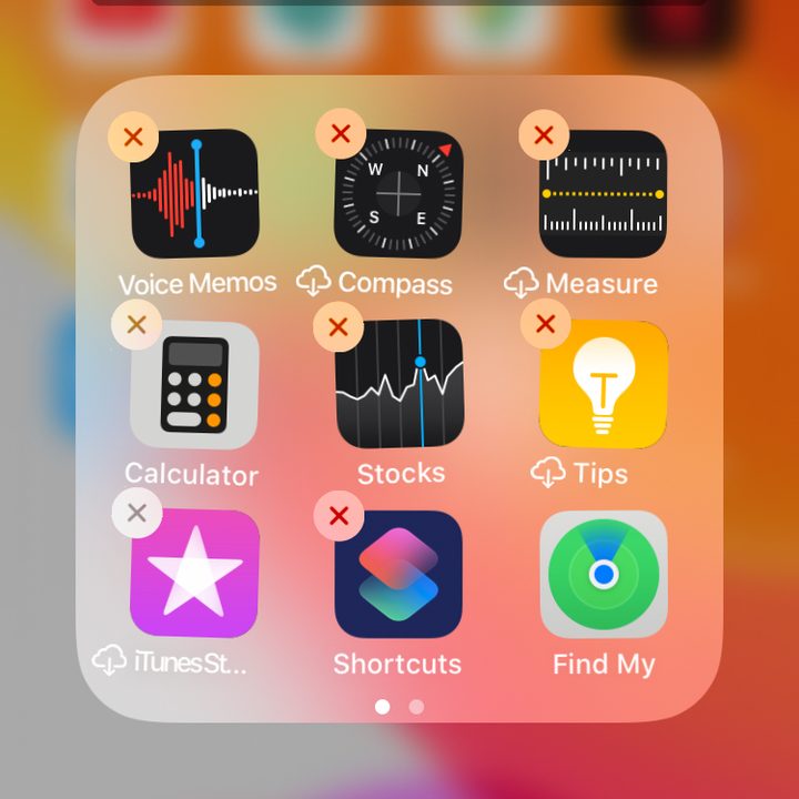 Hide built in apps