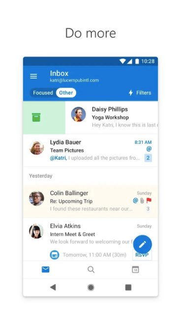 Outlook emails