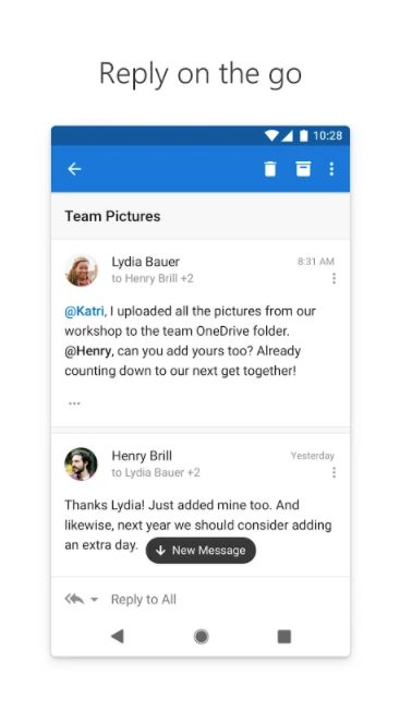 Outlook replies
