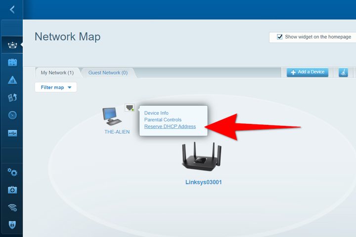 Reserve DHCP Address