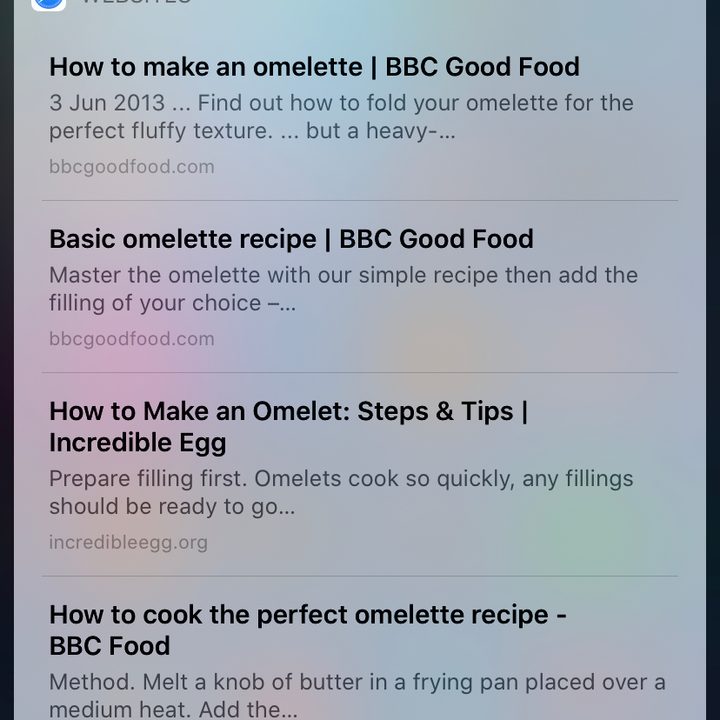 Siri cook omelette