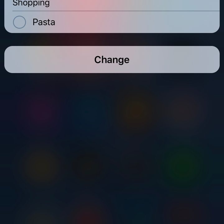 Siri pasta shopping list