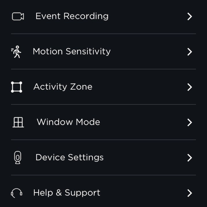 ecobee smartcamera review menu