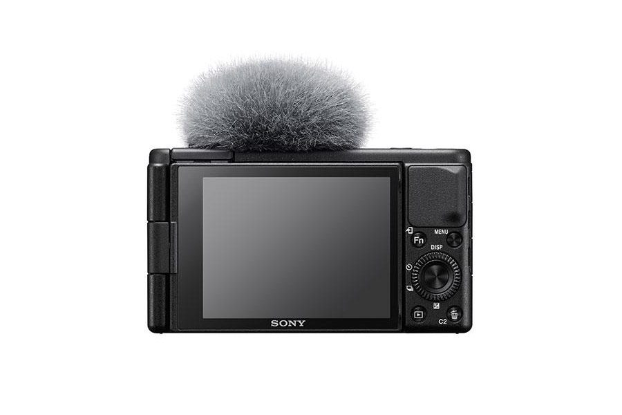 sony zv1 content creators camera announced zv 1 back with wind screen