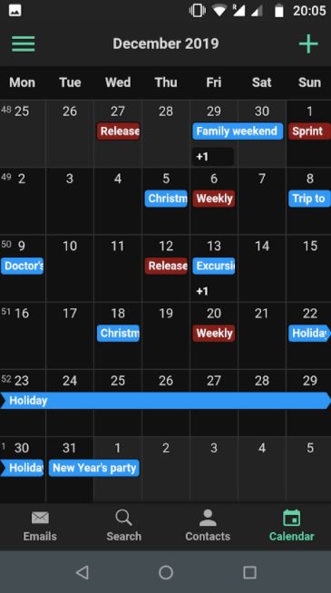 Tutanota calendar