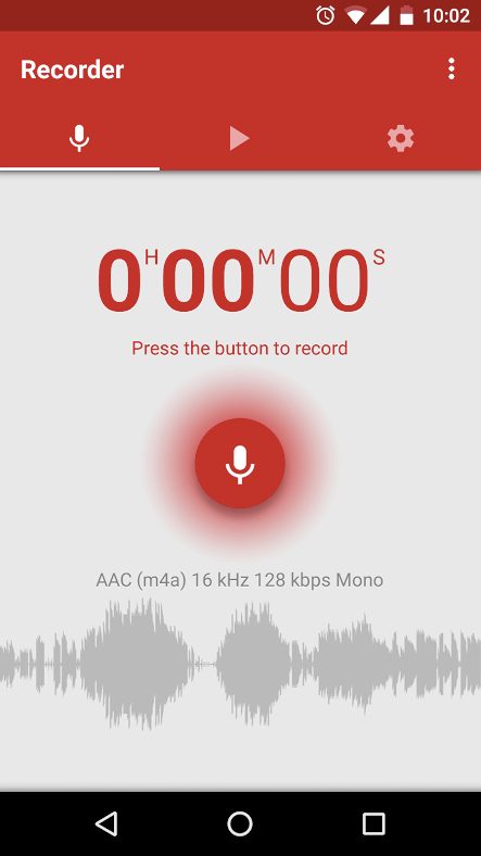 Voice and audio recorder app.