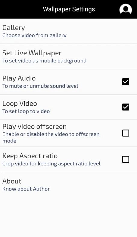 Wallpaper settings