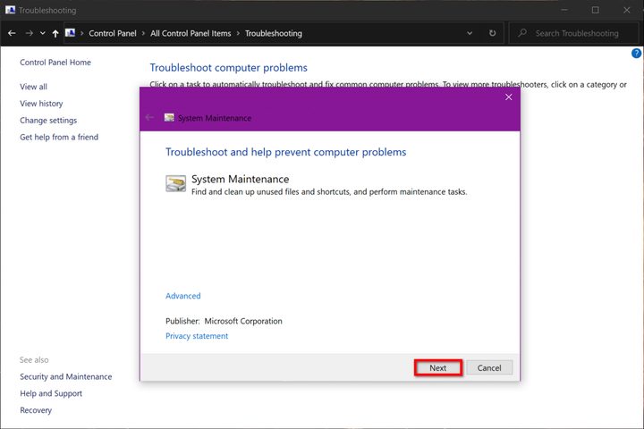 Windows 10 System Maintenance