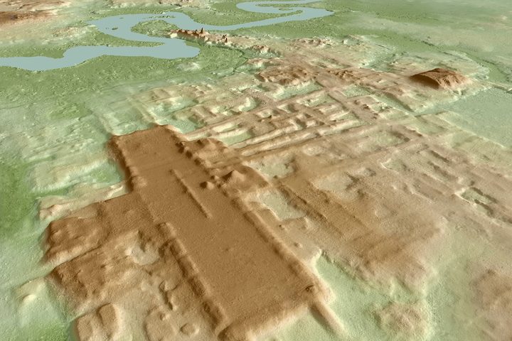 3D lidar map Mayan settlement