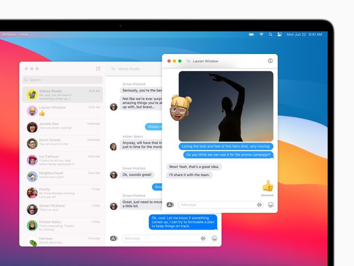 Apple MacOS Big Sur Control Messages